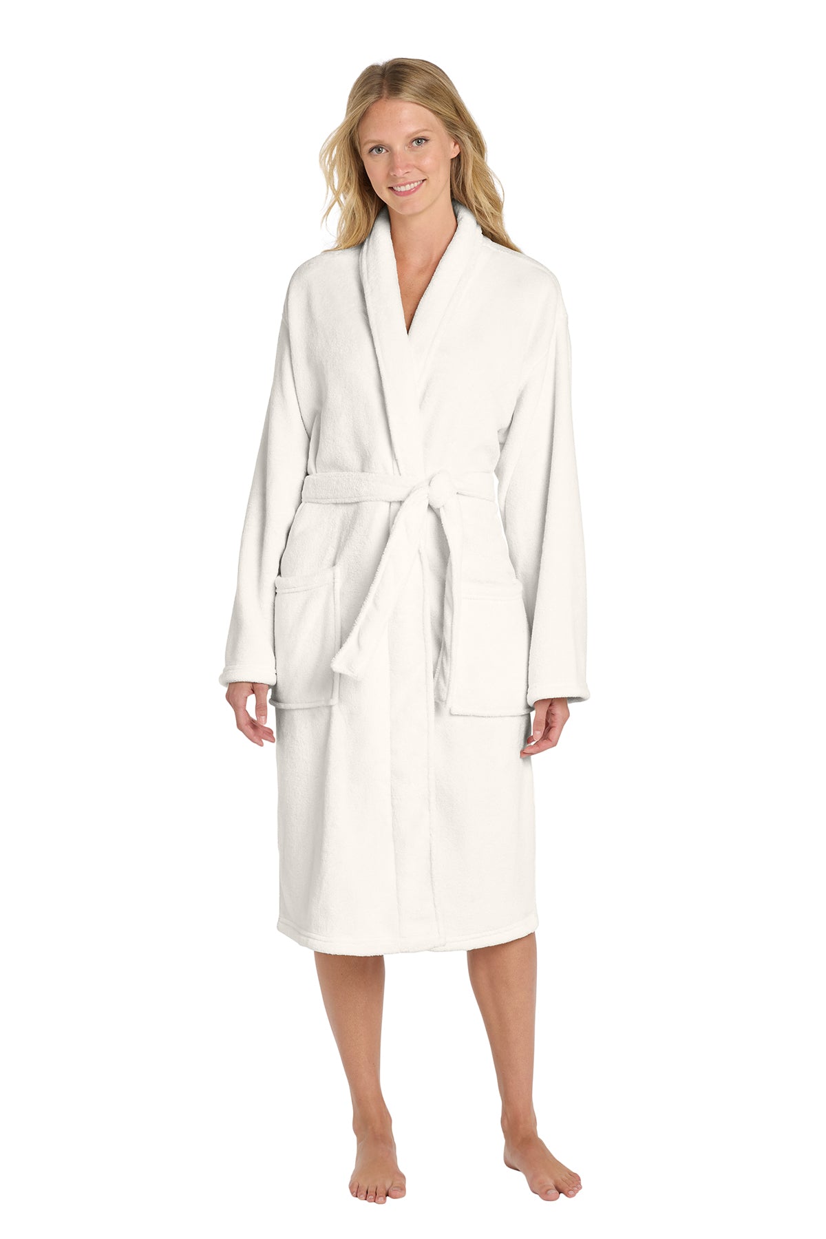 Plush Microfleece Shawl Collar Robe